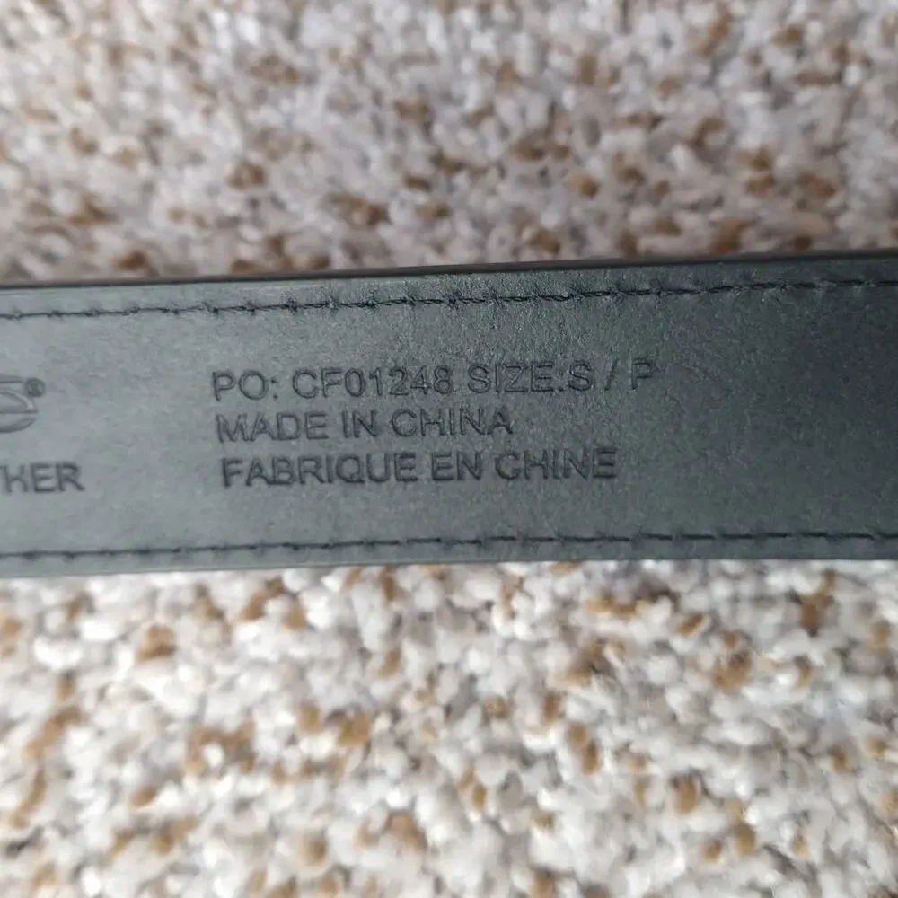 Oobe Mens Black Leather Belt Size S Small 29 30 Dress Casual Silver Buckle